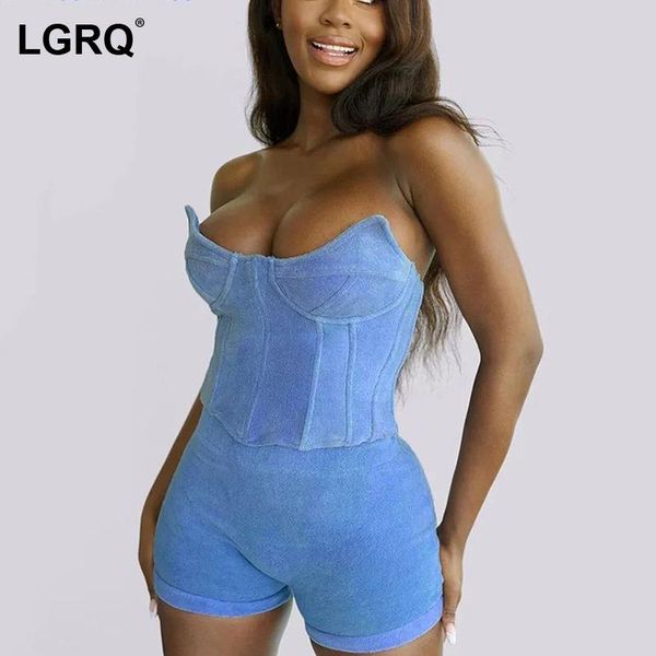 

women's tracksuits [lgrq] orange skinny textured shorts two piece suit sleeveless fit women fashion tide autumn spring 2021 19d2873, Gray