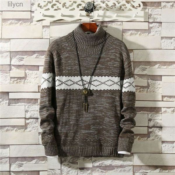 

autumn winter sweaters turtleneck sweater long-sleeved shirt male jumper casual fashion style for men, White;black