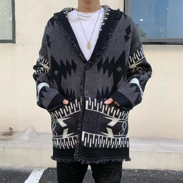 

men's sweaters kw1162 fashion men's coats & jackets 2021 runway luxury european design party style clothing, White;black