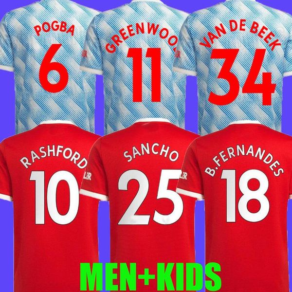 

s-4xl 21 22 sancho 25 long sleeve soccer jerseys fans player bruno fernandes lingard rashford utd football shirts man 2021 2022 manchester w, Black;yellow
