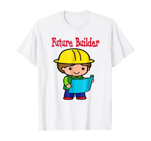 

adorable future builder child's play dress up t-shirt, White;black