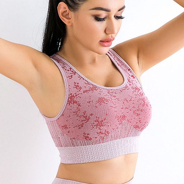 

yoga outfit women printing bra seamless sport fitness workout vest female running crop gym underwear sportswear n093032