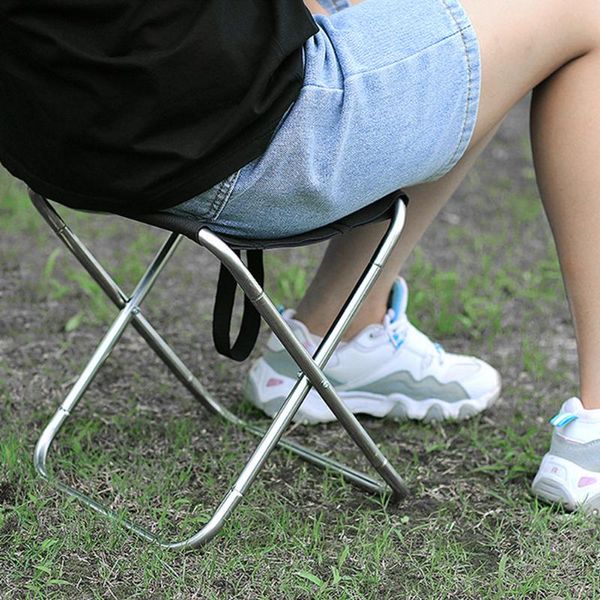 

fishing accessories lightweight folding stool outdoor furniture camping tourist seat chair portable aluminum alloy with storage bag