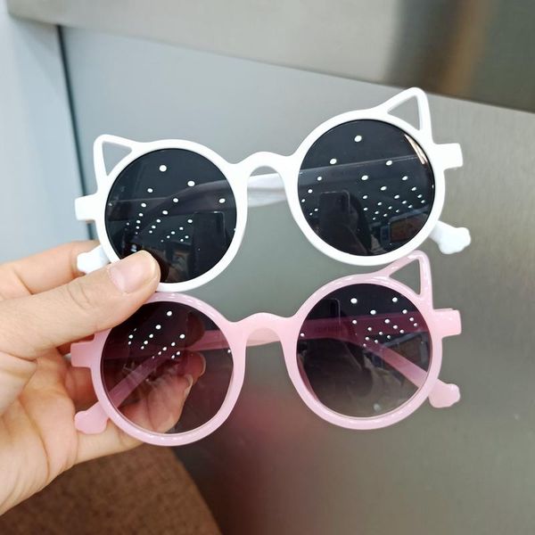 

sunglasses 2021 kids girls brand cat eye children glasses boys uv400 lens baby sun cute eyewear shades driver goggles, Blue