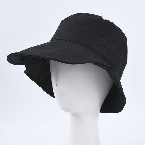 

cloches fibonacci 2021 bucket hats visor brim spring summer solid color flat bob hat for women men casual cotton panama cap, Blue;gray