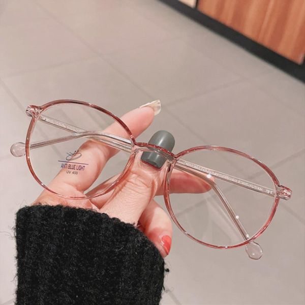 

vintage fashion comfortable ultralight myopia eyeglasses female black clear plain anti-blue light classic round glasses frame sunglasses fra
