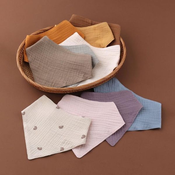 

baby cotton bibs born triangle scarf feeding saliva towel bandana burp cloth xx9e & cloths