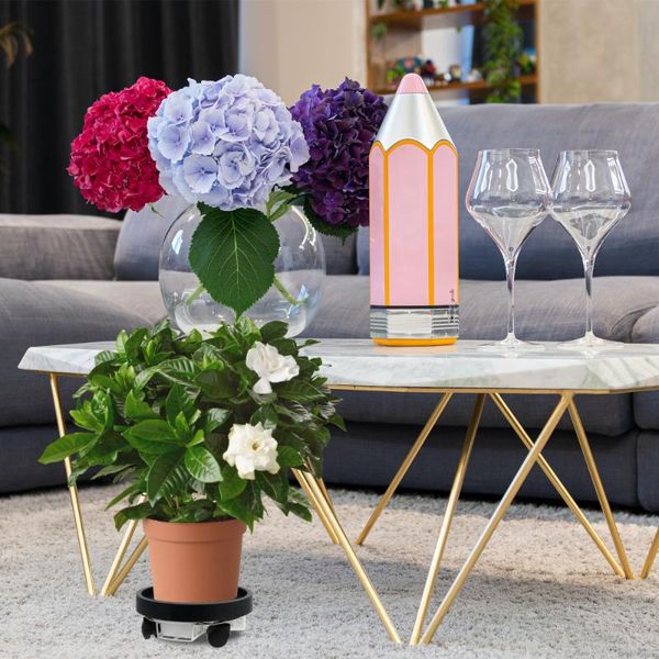 

planter plant stand with wheels rollers flower pot mover tray easy moving pallet planters & pots