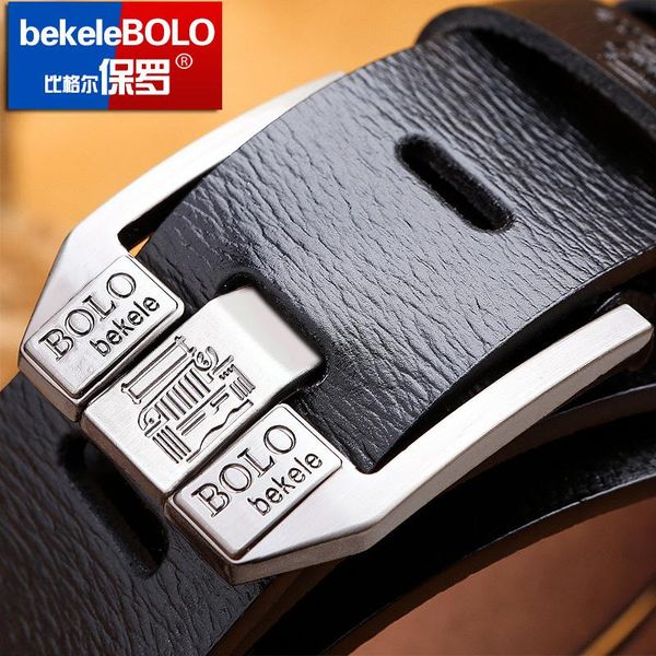 

belts men leather belt fashion luxury designer cow waist pin buckle for 105-125cm, Black;brown
