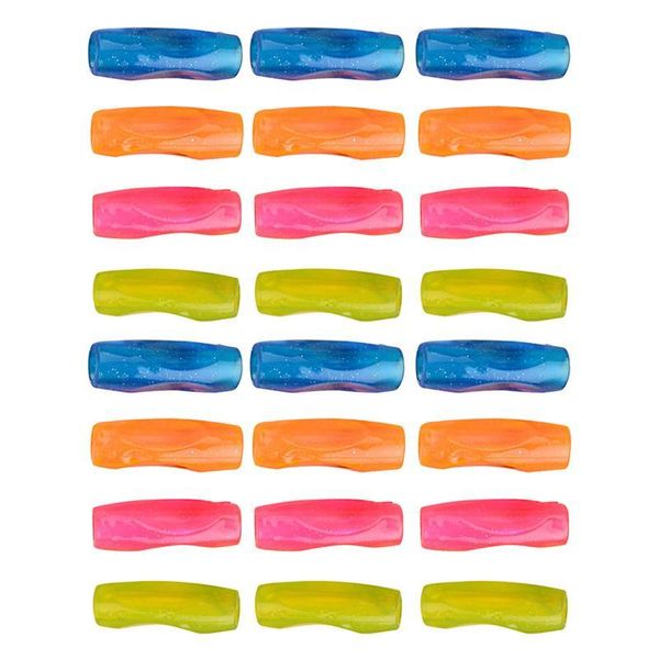 

36pcs writing training devices kids grips posture correction aids refills, Black;red