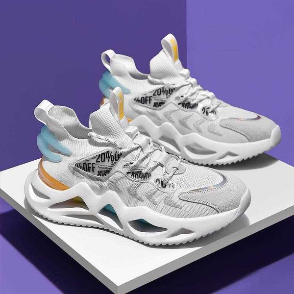 

men's shoes 2021 fashion brand elevated sports large running summer mesh dad men's