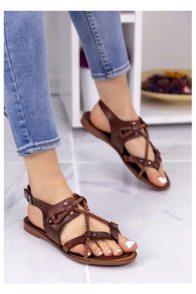 

sandals women tan with rope, Black