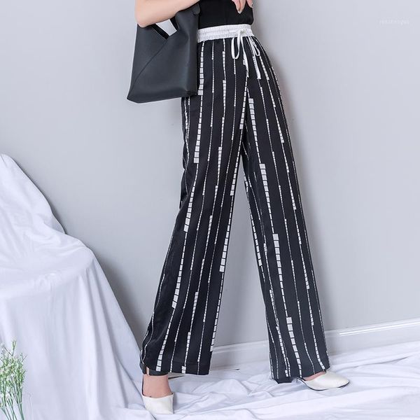 

women's pants & capris women striped wide leg black white palazzo trousers