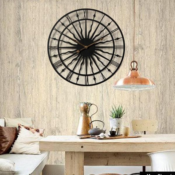 

wall clocks luxury simple clock metal creative stylish minimalist art living room relogio cozinha home decorations oo50wc