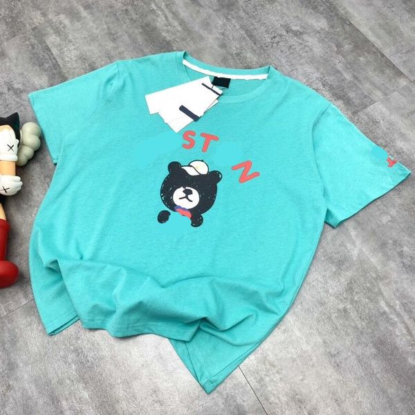 

t shirt 21 spring and summer fashion brand n + y chest cartoon printing age reduction lovely fresh casual couple short sleeve, White