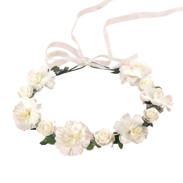 

colors kids irregular faux rose flower headband girls bridal wedding gradient colored wreath crown mesh headpiece hair accessories