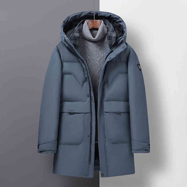 

down men's hooded middle-aged casual et, cold and warm, winter, 2021, Black