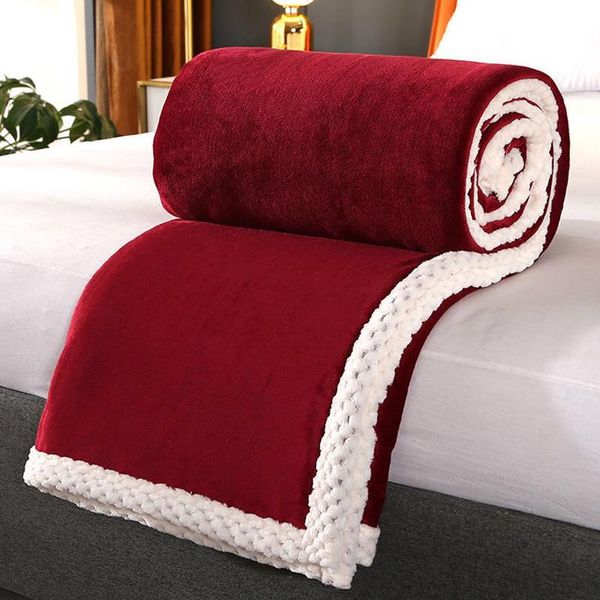 

blankets wostar soft warm coral fleece blanket winter thicken super cozy kids washable flannel bed sheet bedspread