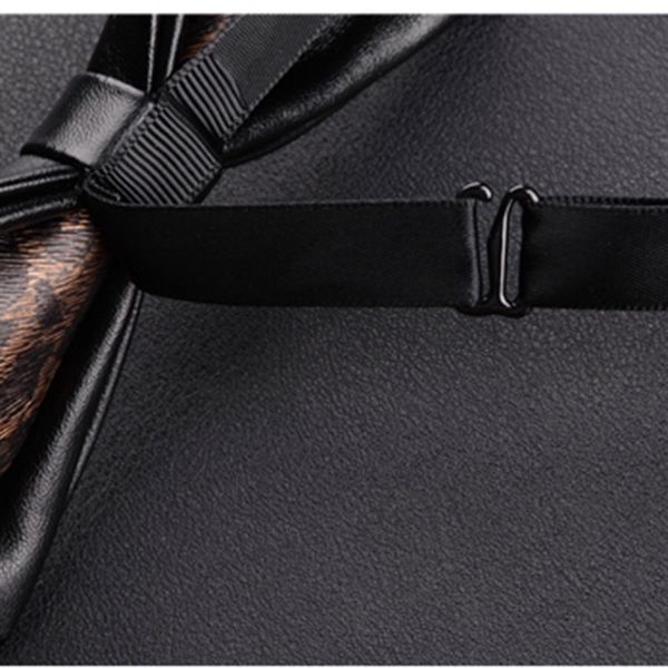 

1ejr straight business professional wedding leather bow ties butterflywomen butterfly fashion men's trendy leather pliers bow tie creat, Black;gray