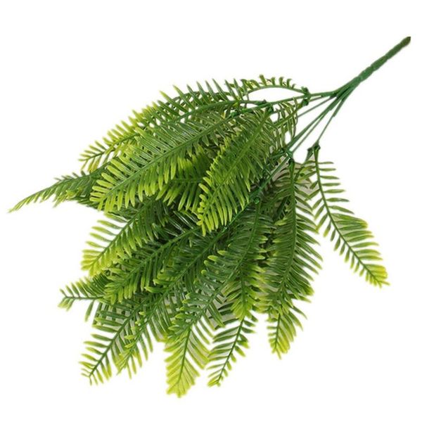 

branch/bouquet artificial boston fern plastic silk green plants fake leaves craft foliage home decoration decorative flowers & wreaths