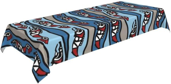 

table cloth animal dream bear river fish rectangular home art decoration