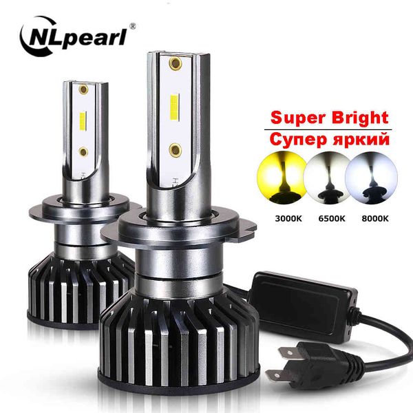 NLpearl Car H4 H7 H1 H8 H11 H9 HB3 9005 HB4 9006 Hir2 9012 Fari a LED Lampadina 12V 50W 12000LM 3000K 6500K 8000K Faro