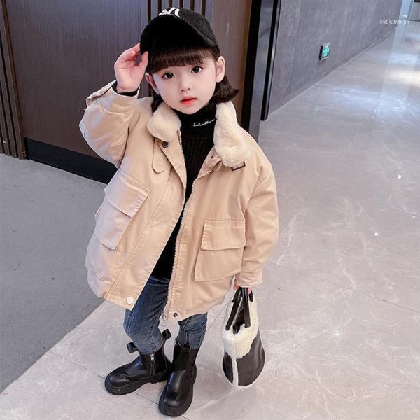 

jackets girls coat outerwear thick warm girl coats kids casual style children's autumn winter clothes1, Blue;gray