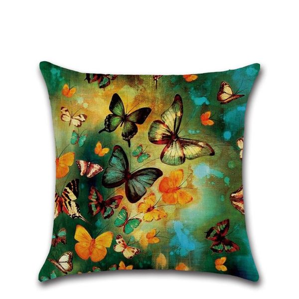 

cushion/decorative pillow linen butterfly painting cushions throw cartoon cushion wrap decorative pillows for sofa home livingroom decoratio