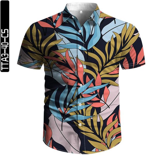 

men's casual shirts summer men shirt button up fine plain cloth blended fiber 3d print hawaiian plants sandy beach style vintage blou, White;black