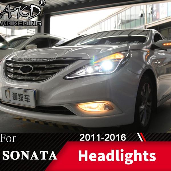 

other lighting system head lamp for car sonata 2011-2021 sonata8 headlights fog light day running drl h7 led bi xenon bulb accessory