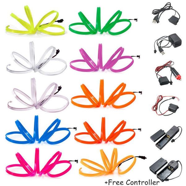 

strip 2m 5m 2.3mm skirt el neon thread 6mm sew tag led car wire rope tube waterproof night lights diy fashion show strips