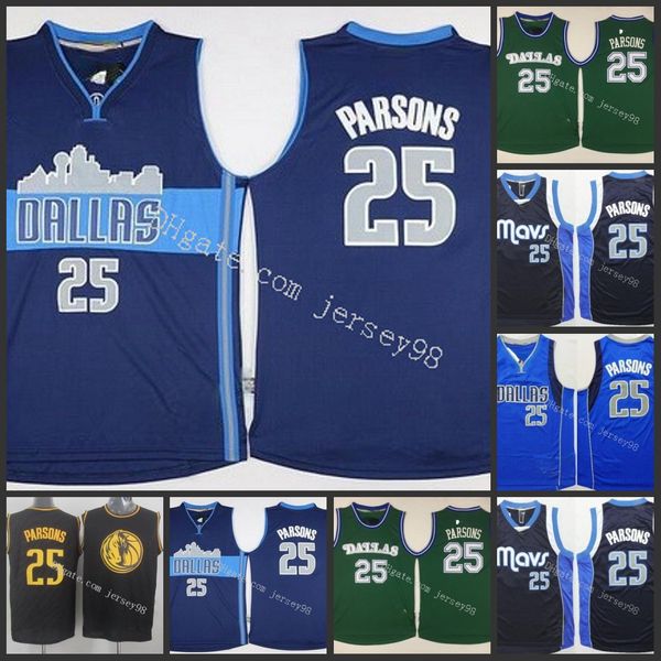 

dallas mavericks men #25 chandler parsons retro basketball jersey, Black