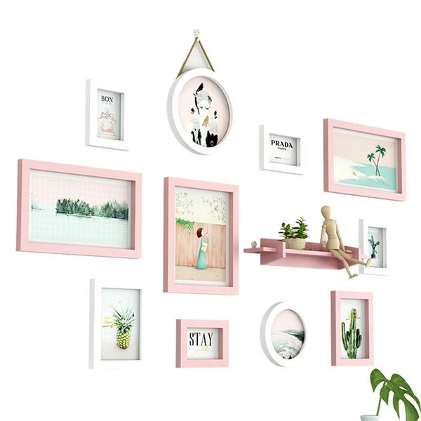 

frames and mouldings 11pcs/set modern style po frame combination tv sofa background hanging picture creative gift personality design