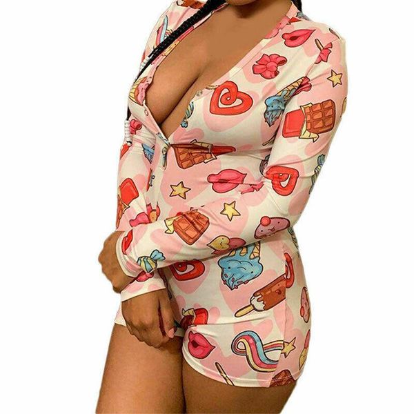

women's jumpsuits & rompers womens v neck printed long sleeve bodycon jumpsuit romper women clubwear, Black;white