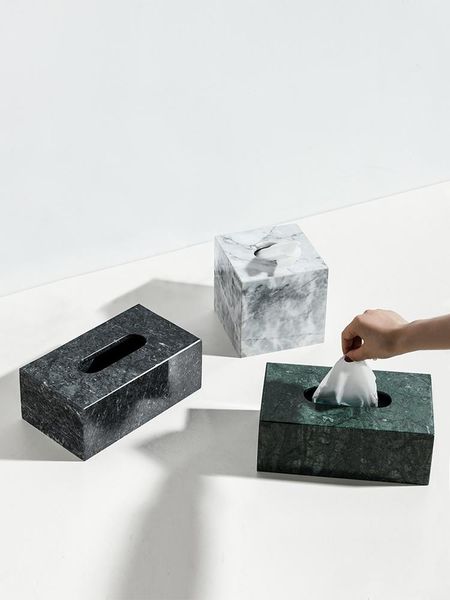 

tissue boxes & napkins car storage box container marble nice napkin baby wipes case retro black gift porta tovaglioli home by50zj