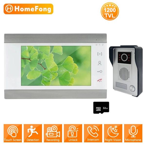 

intercom video door phone 1200tvl doorbell camera 150Â° ir night vision ip65 waterproof with motion sensor recording for home phones