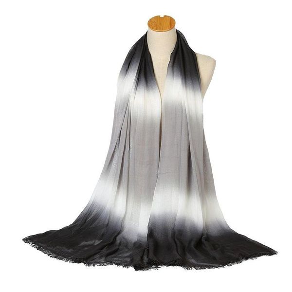 

scarves ombre print foulard malaysia turban muslim hijab scarf summer lightweight long shawl, Blue;gray