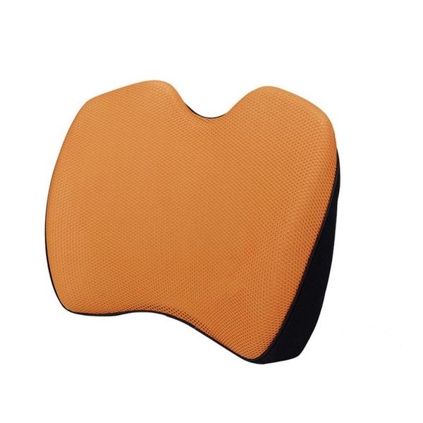 

seat cushions memory lumbar cushion premium lower back pain pillow pad for office home car chair (orange)