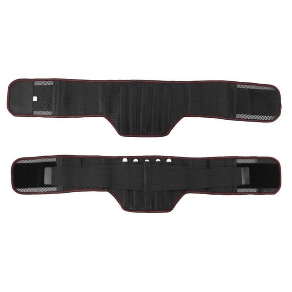 

1pcs tourmaline adjustable self-heating lower pain relief magnetic therapy waist support belt brace lumbar health care black, Black;gray