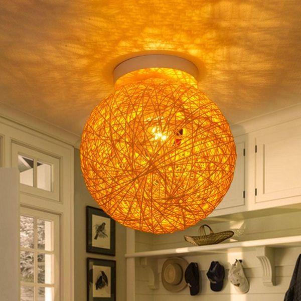 

ceiling lights 1pc creative rattan ball night light lamp decorative without source corridor study