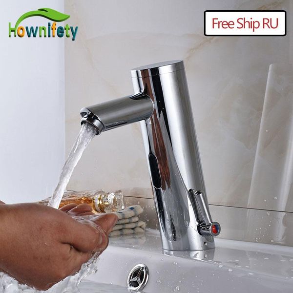 

bathroom sink faucets solid brass automatic hand touch faucet counter& cold basin sense mixer tap chrome polished