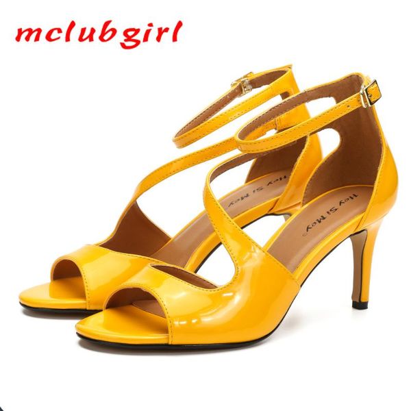 

mclubgir women sandals pseudo-mother man burst into thin-heeled men's and women's high-heeled, Black