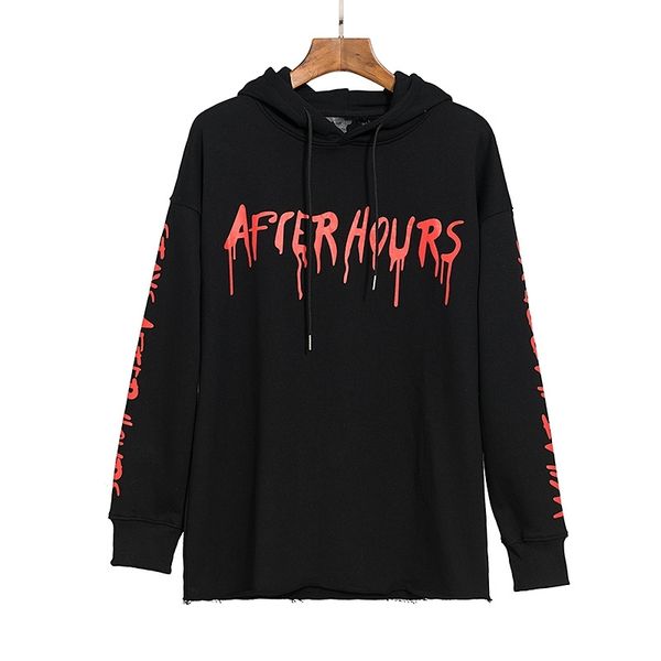 

autumn fashion graffiti men's hooded thin sweater, Black