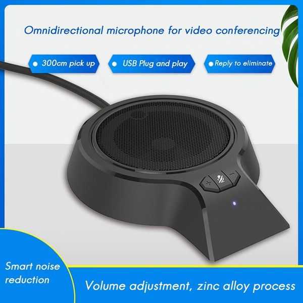 

sound cards omni-directional microphone usb condenser built-in speaker noise reduction for business conference pc laptop