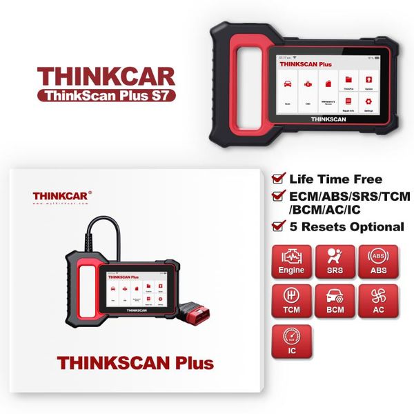 

code readers & scan tools thinkcar thinkscan plus s7 obd2 professional diagnostic dtc lookup read clear codes car reader automotive scanner