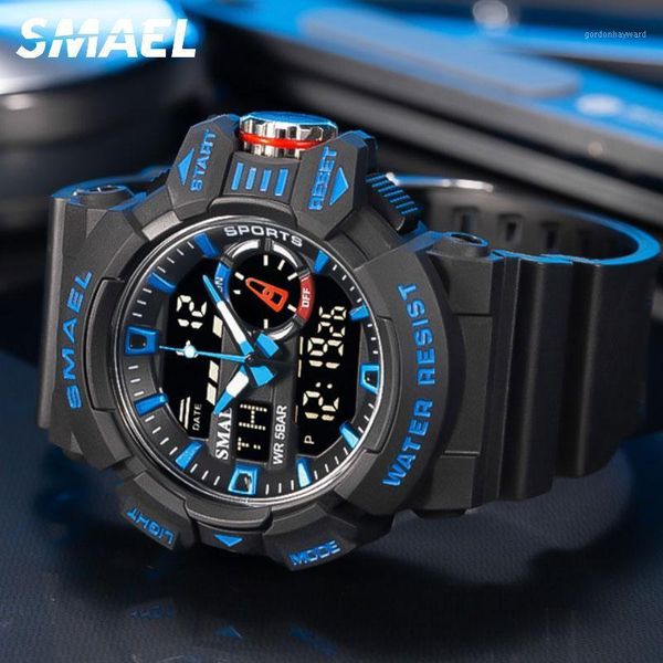 

mens military sports waterproof watches luxury analog quartz digital wrist watch for men bright backlight army wristwatches, Slivery;brown