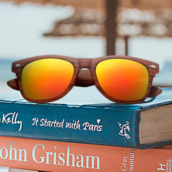 

sunglasses wood grain light pc women square dark glasses for ladies mirror sun retro de sol masculino, White;black