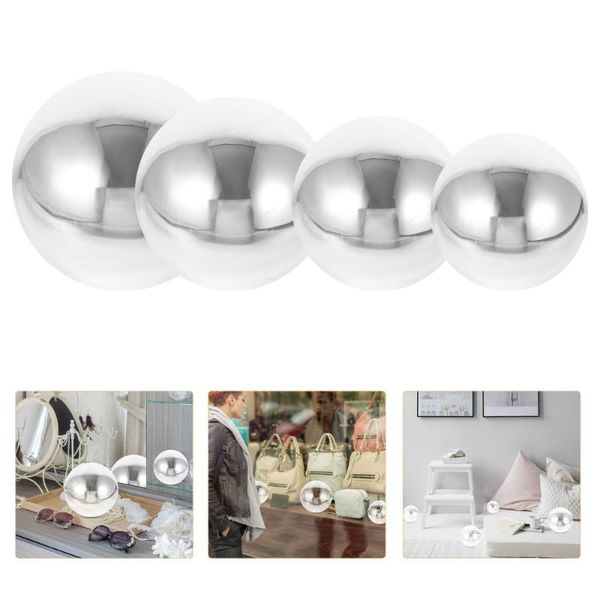 

novelty items 4pcs hollow stainless steel mirror surface decorative gazing balls