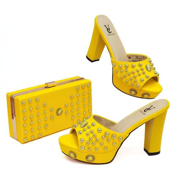

dress shoes beautiful shoe and bag sets italian design bags set for party african matching in yellow color, Black
