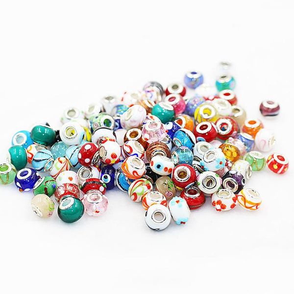 

other 50pcs diy bracelet glass art crafts gift sewing decoration round beads necklace glazed girls jewelry mixed color